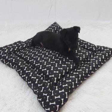 Imagem de Caminha Cama Cachorro Pet  50 X50  - Pandora Baby Enxovais, Preto
