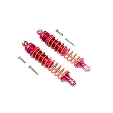 Imagem de KingVal Replacement Aluminum Alloy Front Heavy-Duty Adjustable Damper (102MM) RC Parts Compatible with ARRMA 1/10 Granite 4x4 MEGA RC Car Truck/Big Rock (Red)