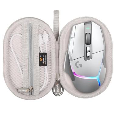 Imagem de Aproca Estojo rígido cinza portátil, para mouse óptico sem fio Logitech G502 X Plus Lightspeed