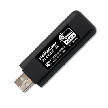 Imagem de HomeSeer Controlador USB SmartStick G8 Z-Wave Plus V2, série 800 de longo alcance (até 1,6 km), segurança S2, compatível com HomeSeer, Home Assistant e outros hubs de casa inteligente