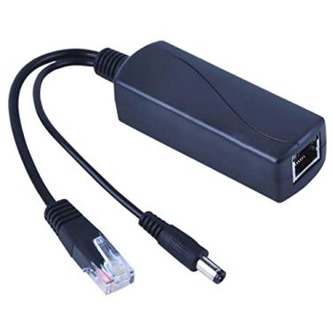 Imagem de JacobsParts Adaptador divisor PoE de 48V a 12V 2A IEEE 802.3af compatível com câmera de segurança de vigilância, telefone VoIP, WAP, câmeras IP, AP sem fio