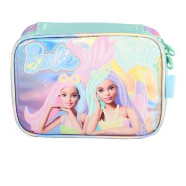 Imagem de Estojo Box 100 Pens Oficial BARBIE SEREIA Verde - Luxcel