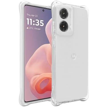 Imagem de Yerebel Capa para Moto G85 5G, capa fofa para Motorola G85 XT2427-3, capa de silicone de borracha macia TPU transparente e flexível para Motorola Moto G85 5G transparente