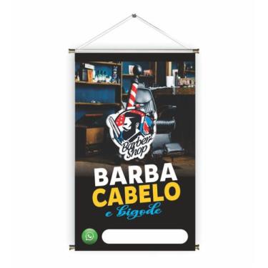 Imagem de Banner pronto Barbeiro REF 025  medida 45x70 cm (arte Pronta)