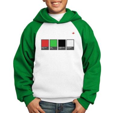 Imagem de Moletom Infantil Music Color Guide - Foca na Moda, Branco, Verde, 14