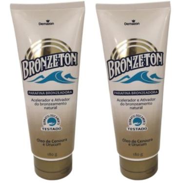 Imagem de Acelerador de bronzeamento natural bronzeton 180g demazon kit 02 unid.
