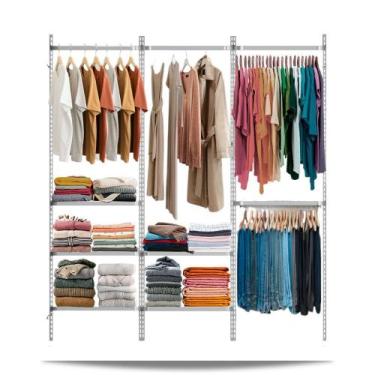 Imagem de Closet Monte Como Quiser 17 pçs 1,90m linear - Branco - Casa Expressa