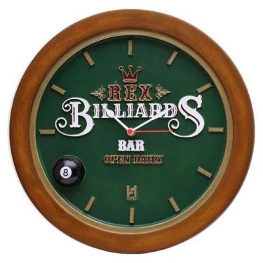 Imagem de Relógio Decorativo de Parede - Billiard REX Verde 719 - Karin Grace, ú