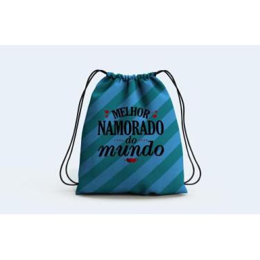 Imagem de Mochila Saco Presente Melhor Namorado do Mundo - Deluzz
