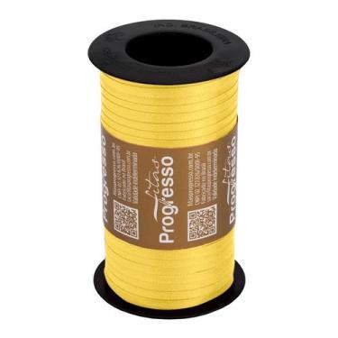 Imagem de Fita de Cetim Carretel T900/000 4mm - 100m Cor 2052 Amarelo Claro  - 1