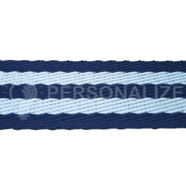 Imagem de Alça Chic Listrada Azul Bebe e Azul Marinho 30 MM 3 Metros - Personali