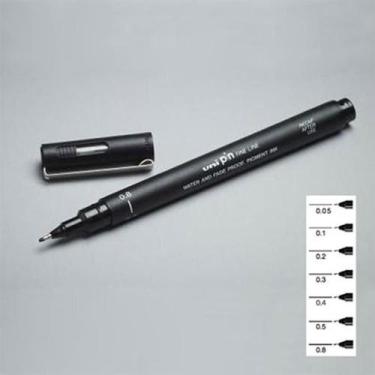 Imagem de Caneta Nanquim Uni Pin 0.8 Preta Uniball, Unico