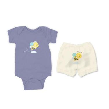 Imagem de Conjunto Manga Curta Abelhinha Aventureira - Bebê Dorminhoco, 9 A 12 M