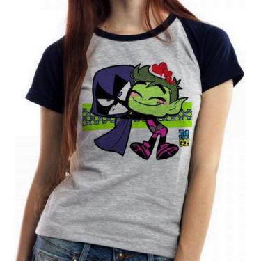 Imagem de Baby look blusa feminina ou Camiseta unissex Jovens Titãs  Mutano - Em