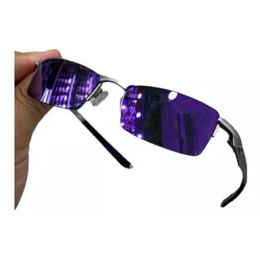 Imagem de Óculos De Sol Lupa De Vilão Plasma Lente Purple Kit Preto - TOPLUPAS