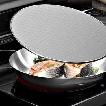 Imagem de Tela Escorredor Anti Respingo Para Fritura Inox Multiuso - Euro Home