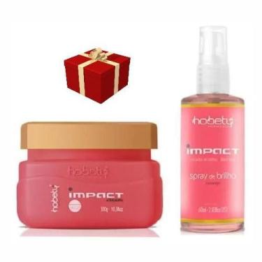 Imagem de Kit Hobety Impact Morango Másc 300G Spray Brilho Impact 60Ml