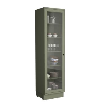Imagem de Paneleiro 1 Porta com Vidro 60cm Cozinha Sevilha Verde