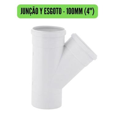 Imagem de Conexões de Esgoto 100mm 4" Branco/Cotovelo/Luva/Tee/Caps/Junção/Luva 