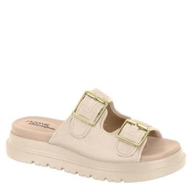 Imagem de Tamanco Feminino Flatform Fivela Conforto Modare 7200.104, Creme napa,