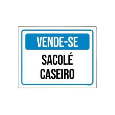 Imagem de Placa Vende-Se Sacolé Caseiro 36X46