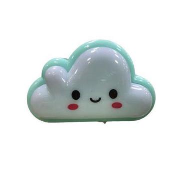 Imagem de Mini Abajur de Tomada Luminária Infantil C/ Formato de Nuvem - QIAOLIA