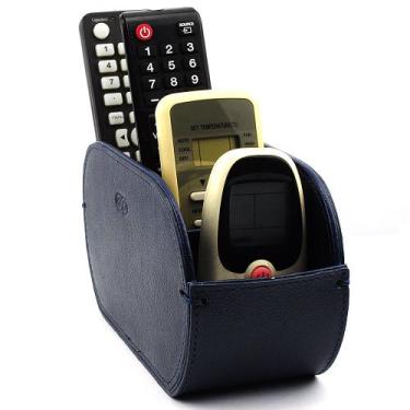 Imagem de Porta Controle Remoto NUORI em Couro Galvani  , Azul