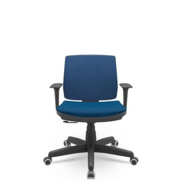 Imagem de Cadeira Brizza Soft Executiva Poliéster Giratória Relax - Braços Regul