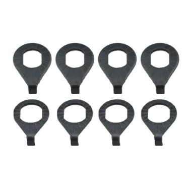 Imagem de WELWIK 8 peças de arruelas de segurança de roda de bicicleta, grampo de cubo de roda, retentor, arruelas, espaçador de gancho dobrável para bicicletas de estrada de montanha, MTB, rodas do eixo