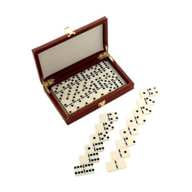 Imagem de Kokiya Conjunto de dominós Ferramenta educacional com caixa elegante 28 cartas de dominós Presentes Jogo de mesa Multifuncional para viagens Adultos Família