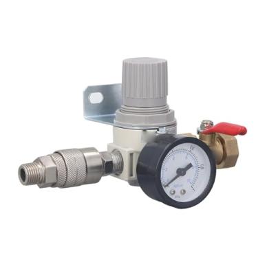 Imagem de Regulador de Compressor de Ar Com Medidor 1/4 NPT Regulador de Pressão de Metal 0-1 MPa AR2000-02 para Regulador de Pressão de Substituição de Compressor de Ar Husky Com Rosca