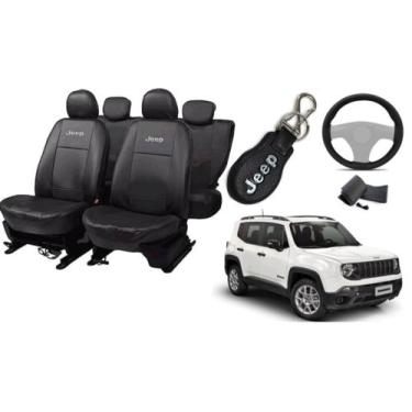 Imagem de Acessórios Personalizados para Jeep Renegade 2015-2023: Couro e Chavei