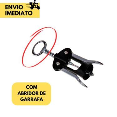 Imagem de 5 Saca Rolha com Abridor de Garrafas 2 em 1 Ideal para Bar Cozinha Res