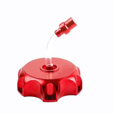 Imagem de Tampa de combustível para motocicleta de liga de alumínio chinês, tampa do tanque de gasolina, tampa do tanque de combustível para 110cc 125cc 160cc CRF 50 KLX TTR DHZ SSR Dirt Pit Bike (vermelha)