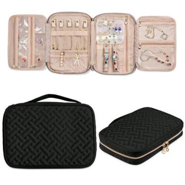 Imagem de Estojo Organizador de Jóias de Viagem SFYBYHEART - Preto - Para Mulher