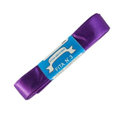 Imagem de Fita de Cetim Trader 15mm N3 com 10 Metros, COR 035 ROXO, 10 Metros