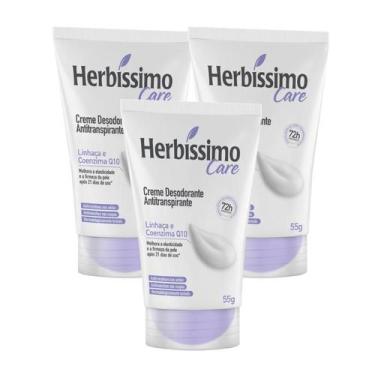 Imagem de Kit Creme Desodorante Antitranspirante Herbíssimo Care Linhaca e Coenz