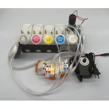 Imagem de Sistema de fornecimento de tinta XP-15000 XP-15010 XP-15080 DTF CISS com agitador de tinta branca, controle de temporizador e amortecedores de fluxo unidirecional - sem chip