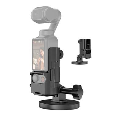 Imagem de FotStdio Osmo Pocket3 Suporte magnético para DJI Osmo Pocket 3 acessórios de câmera de ação Braçadeira magnética Suporte de sucção para desktop, superfície vertical, suporte de alça ajustável de 180°