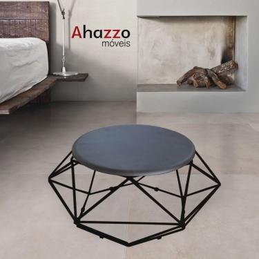 Imagem de Mesa de Centro Life Industrial Pé Ferro Preto Tampo Madeira Preto - Ahazzo Móveis