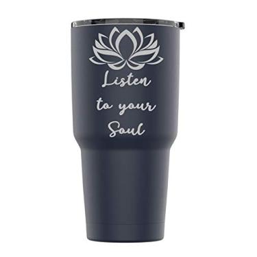 Imagem de Copo de aço inoxidável revestido com pó de 850 g, tampa à prova de respingos, 2 canudos, parede tripla isolada a vácuo, caneca de café, viagem, acampamento, trabalho, academia, bebidas quentes e frias