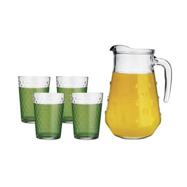 Imagem de Conjunto Jarra e Copos em Vidro 280ml Batuque 5 Peças Nadir