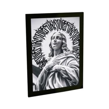 Imagem de Quadro Decorativo Anjo Grafite Pichação Arte De Rua Quarto Sala Decoração Poster