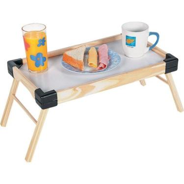 Imagem de Bandeja de Cama Madeira 47x27cm Multiuso Tramontina, Madeira
