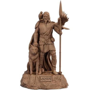 Imagem de Estátua Imagem Odin Mitologia Nórdica Valhalla Pai de Todos (Cor Madeira)