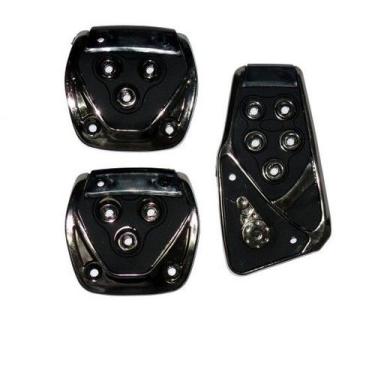 Imagem de Kit Pedaleiras Esportivas Acessórios Carros Corrida Universal 3 Peças 