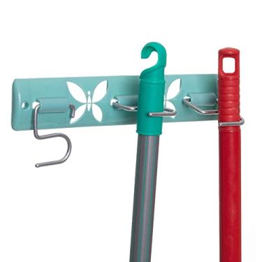 Imagem de Porta Vassouras Borboleta Metalic com Menta