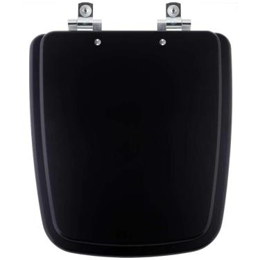 Imagem de Assento Sanitario Fechamento Lento Boss Matte Black Preto Fosco Para Louça Incepa 6lpf