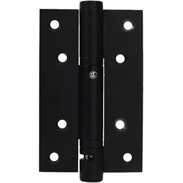 Imagem de Fabrico de hardware de bricolage dobradiças de mola de fecho automático automático de serviço pesado dobradiças de porta de aço inoxidável corredor caldeira corredor - Black