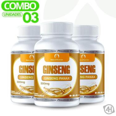 Imagem de Suplemento Vegano Ginseng 300cps de 500mg Cada - Natural Nutrien